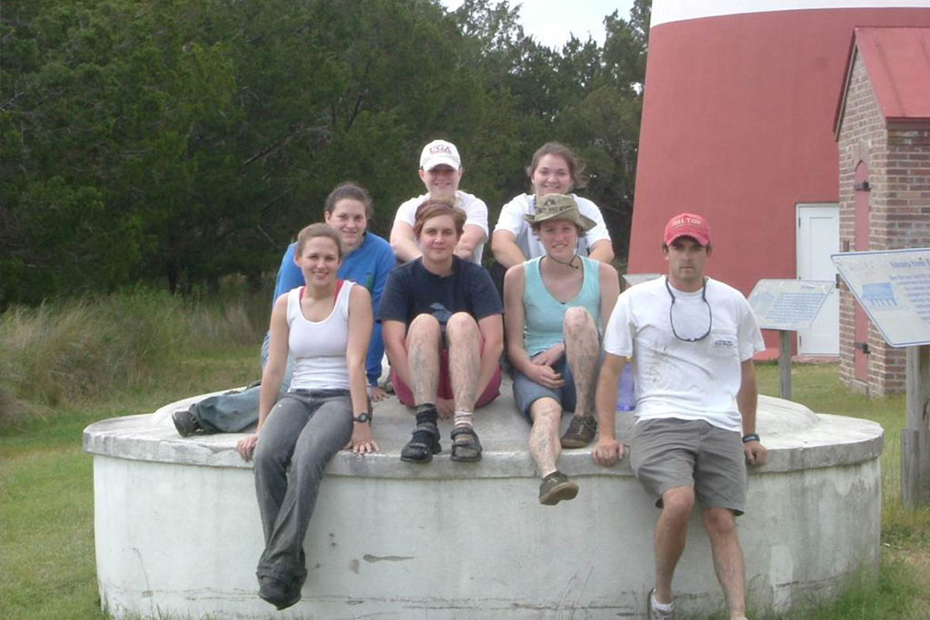 Students at the lighthouse